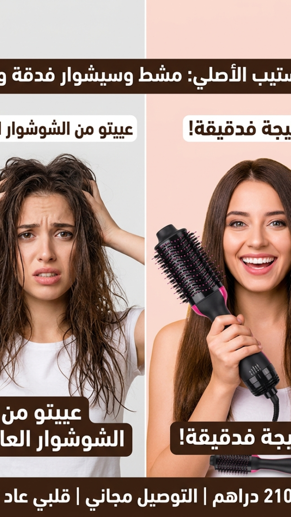 مشط One Step الأصلي: ⏰ صاوبي شعرك فقل من 5 دقايق كل صباح! ✨